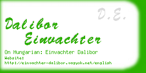 dalibor einvachter business card
